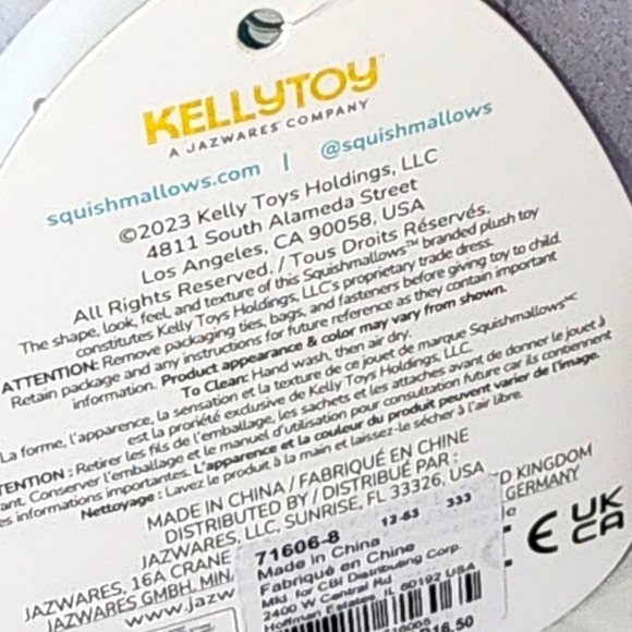 JAVARI 🦡 Lavender Groundhog Original Squishmallow by Kelly Toy ☆》NWT 《☆ - Picture 8 of 8